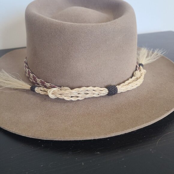 Akubra Fur Felt Hat 56 Australia Outback Cowboy Tan - Picture 4 of 12